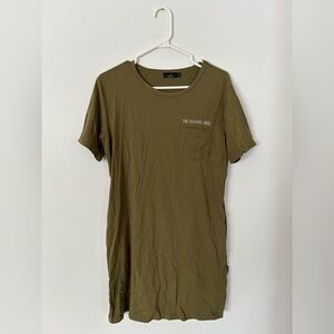 ASHCO The Mama Label Olive Green T-shirt Dress Size Large